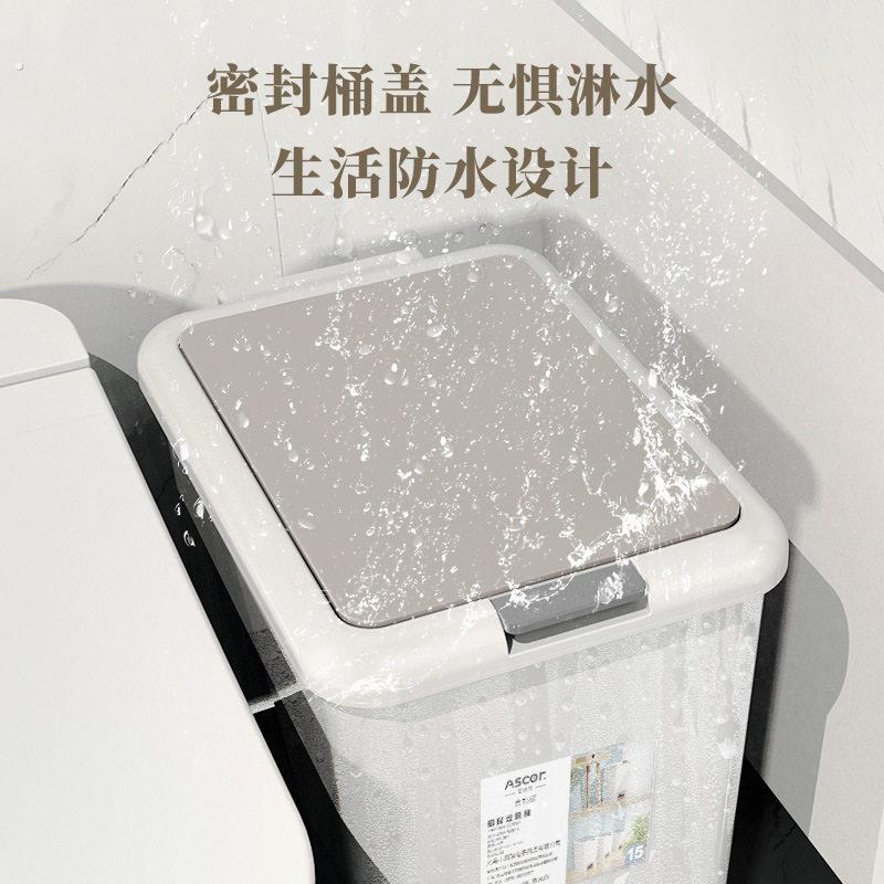2026新款垃圾桶家用厨房卫生间厕所客厅卧室带盖商用脚踏式纸篓子