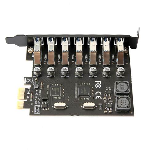PCIE转USB3.0转接卡7口PCI-E台式机电脑扩展卡 免外接供电NEC芯片