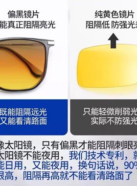 日夜两用开车驾驶夜视眼镜男防远光灯炫光偏光晚上开车专用女增亮