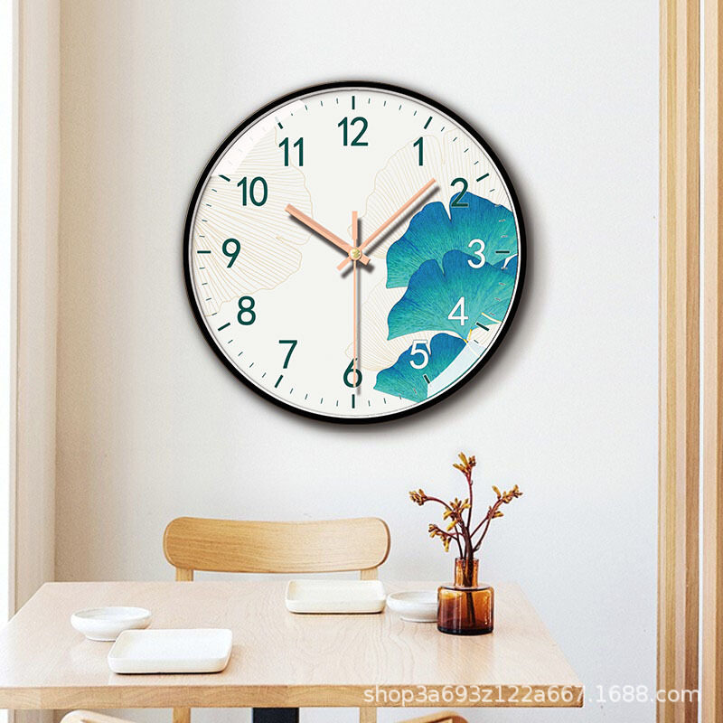 【16英寸40厘米】家用现代钟表客厅静音轻奢中式大气简约圆钟挂钟