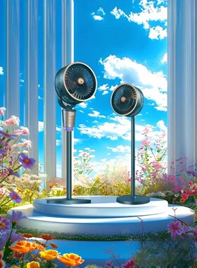 吉星智能语音香薰空气循环电风扇大风力AI智能遥控静音摇头铝叶
