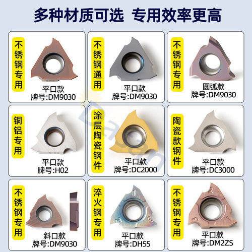 跨境七彩淬火钢刀片tgf32r卡簧槽刀片超硬立装浅槽割槽刀
