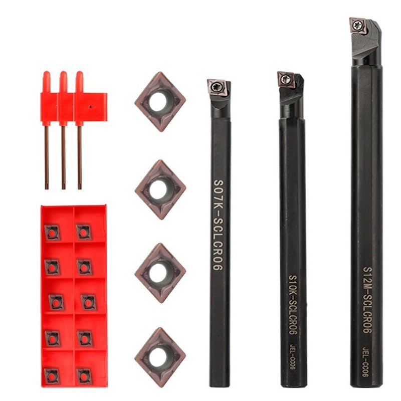 3支S07K-SCLCR06 S10K-SCLCR06  S12M-SCLCR06 配10片CCMT06刀片