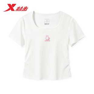 透氣舒適修身 特步運(yùn)動(dòng)T恤2025夏季 新款 女子時(shí)尚 975228010108 短袖