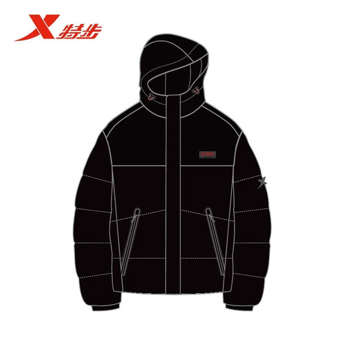 特步CHINA男冬新保暖羽绒服