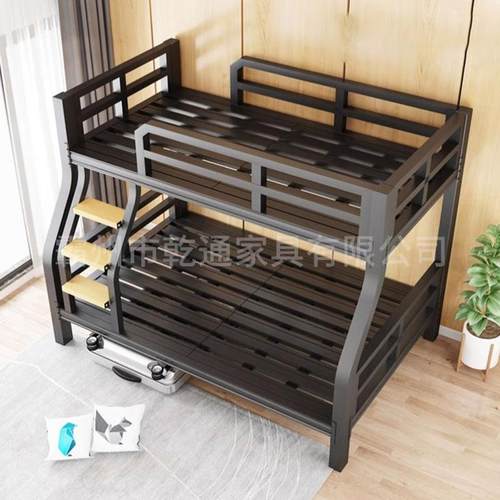 上铺铁床高低电下竞酒床店双层铁艺床厂家员工学生公宿舍高寓架床