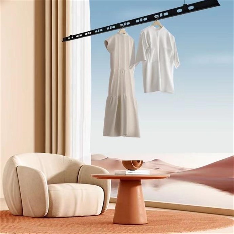 超窄单杆明装电动晾衣架升降晒衣机窗帘盒晒衣阳台晒衣晾衣机室外