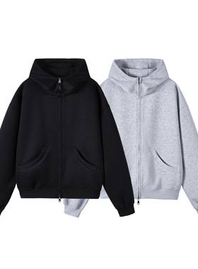 CJMJ宽松廓形感连帽卫衣外套 男女空气感oversize立体剪裁