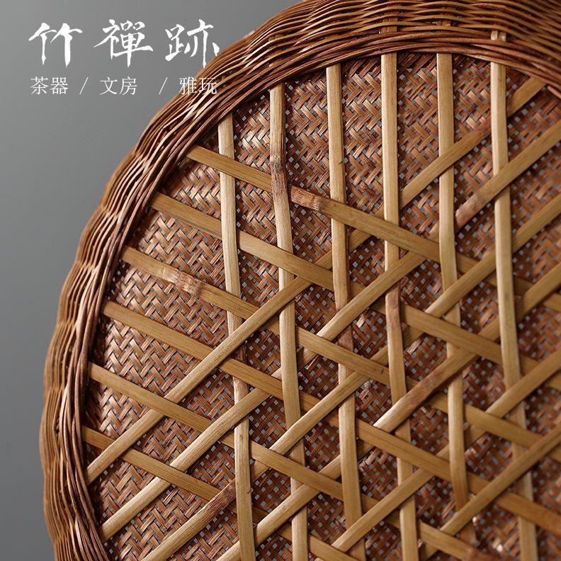 竹禅迹|精品大漆竹编簸箕 竹筐晾晒筐装修托盘菜篮子米筛晒茶叶