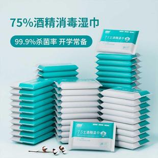 75%酒精消毒湿巾小包便携装 10片装 儿童学生杀菌专用湿纸巾随身装