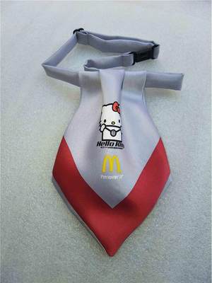 新款麦当劳女经理领花，麦当劳经理领带