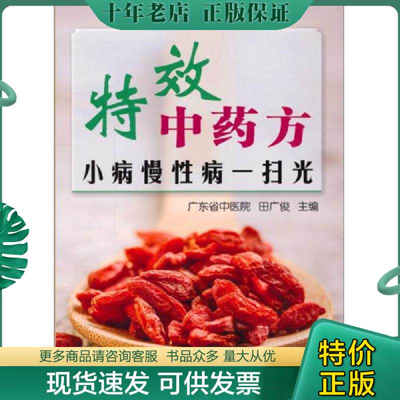 正版现货9787122198686 常见病特效疗法系列·特效中药方：小病慢性病一扫光 田广俊 化学工业出版社