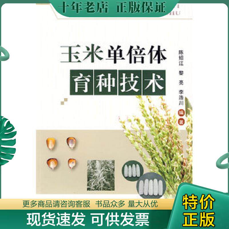 正版现货9787811177183 玉米单倍体育种技术 陈绍江,黎亮,李浩川　编著 中国农业大学出版社