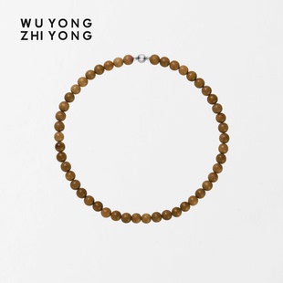 无用之用「悠然意趣」天然老山檀圆珠项链