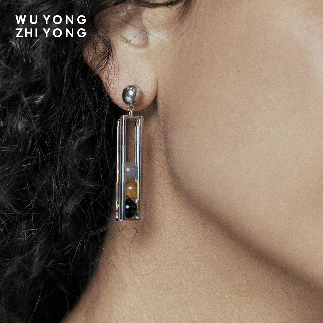 无用之用925银不开盖直轨耳坠