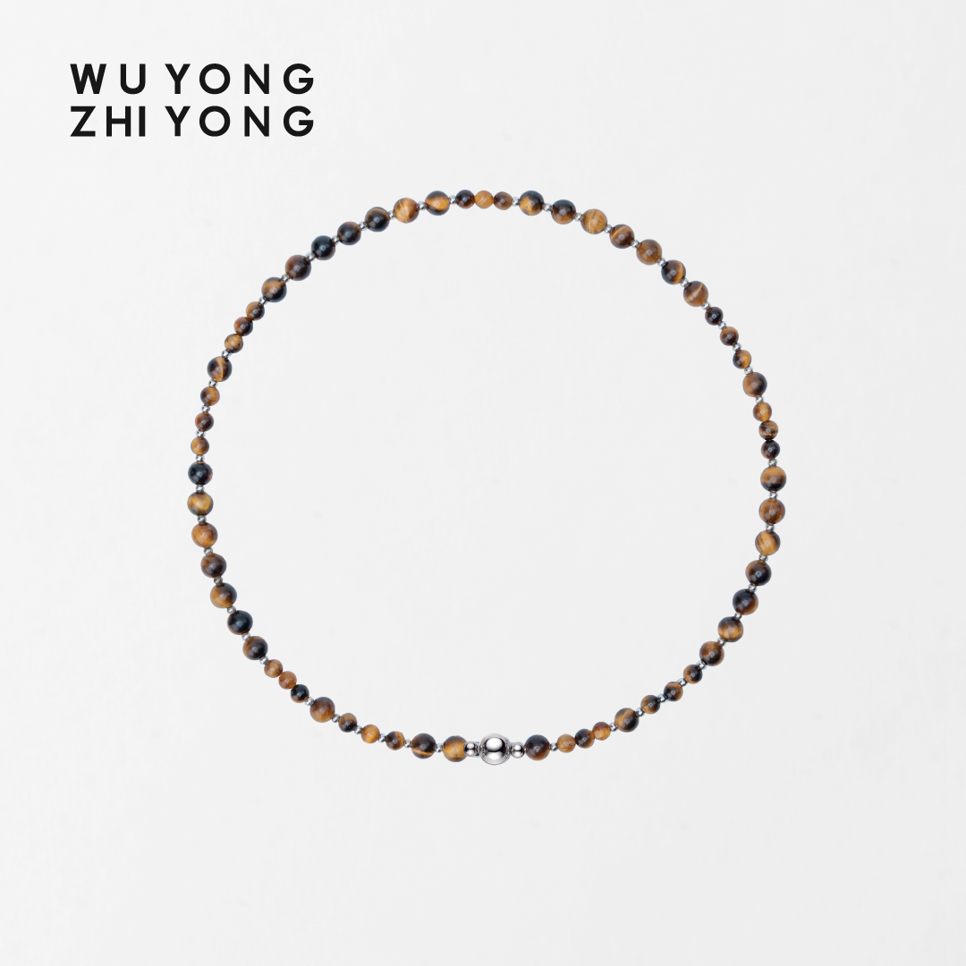 无用之用天然虎眼石大小珠项链