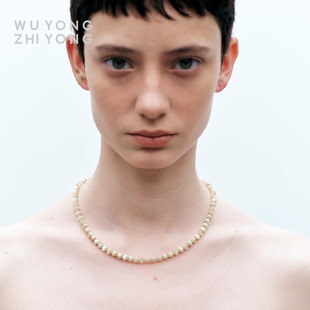 无用之用「限时月亮」天然马蹄螺贝橄榄石项链