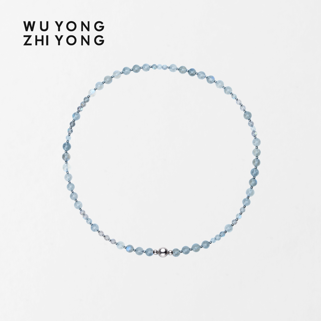 无用之用「循环公差」天然灰月光大小珠项链饰品项链女款生日礼物