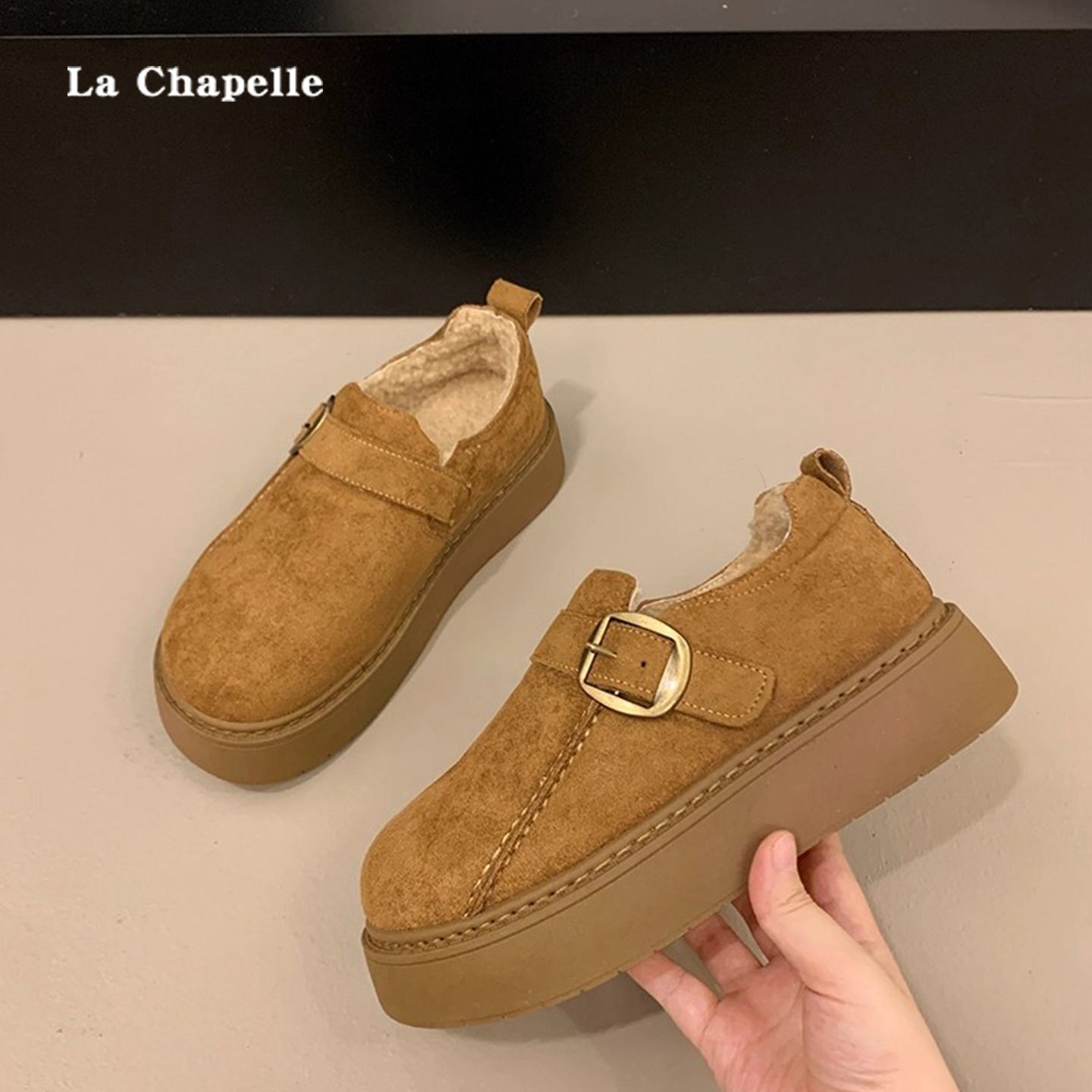 拉夏贝尔勃肯鞋！加绒保暖！