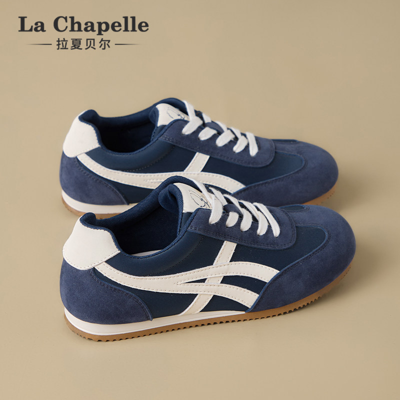 拉夏贝尔德训鞋女2026年秋季新款反绒皮复古阿甘鞋休闲轻便板鞋女,女鞋,德训鞋,淘宝优惠券,粉丝福利购,淘宝优惠卷