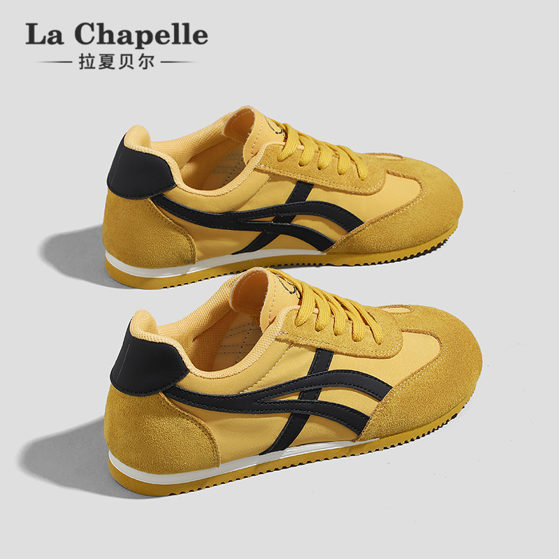 拉夏贝尔轻便休闲薄款复古德训鞋