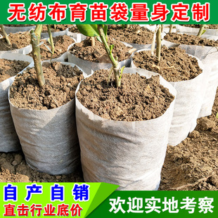 定制无纺布育苗袋园艺美植袋加厚植树袋可降解营养钵苗圃基质杯