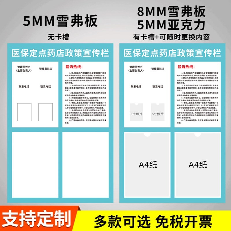 医保宣传栏公示栏提示s牌医院诊所医保信息墙贴信息展示牌