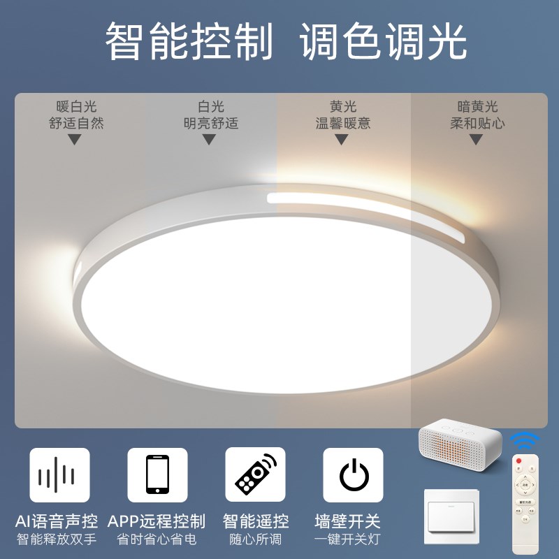 超薄阳台灯吸顶灯现代简约卧室厨房灯圆过道灯Q走廊玄关卫生间灯