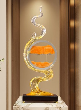 现代轻奢风生水起风沙q画摆件客厅办公室前台酒柜装饰乔迁新居礼