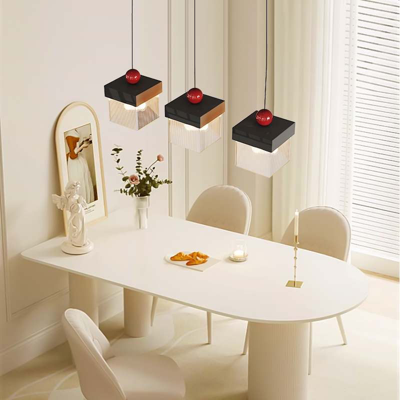 高级感法式奶油风卧室床头小吊线灯现代简约包P豪斯吧台餐厅饭桌