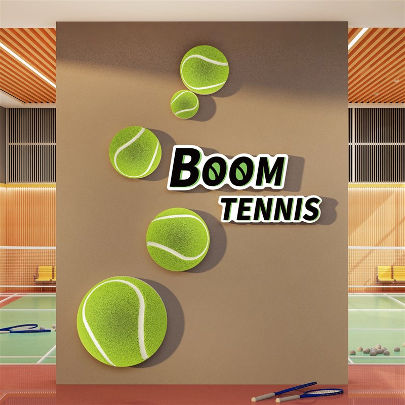 网红球馆墙壁面主题装饰体育场活动室海K报文化中心贴纸挂画背景