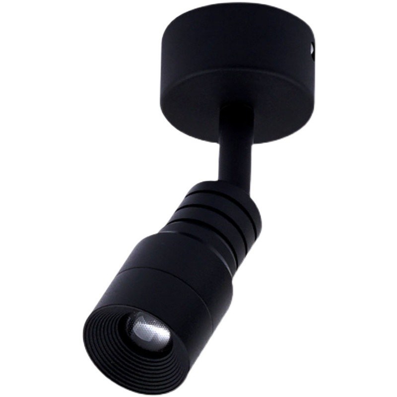 黑色led明装小射灯3W5W7W可A调焦变焦聚光氛围灯餐桌吸顶万向可调