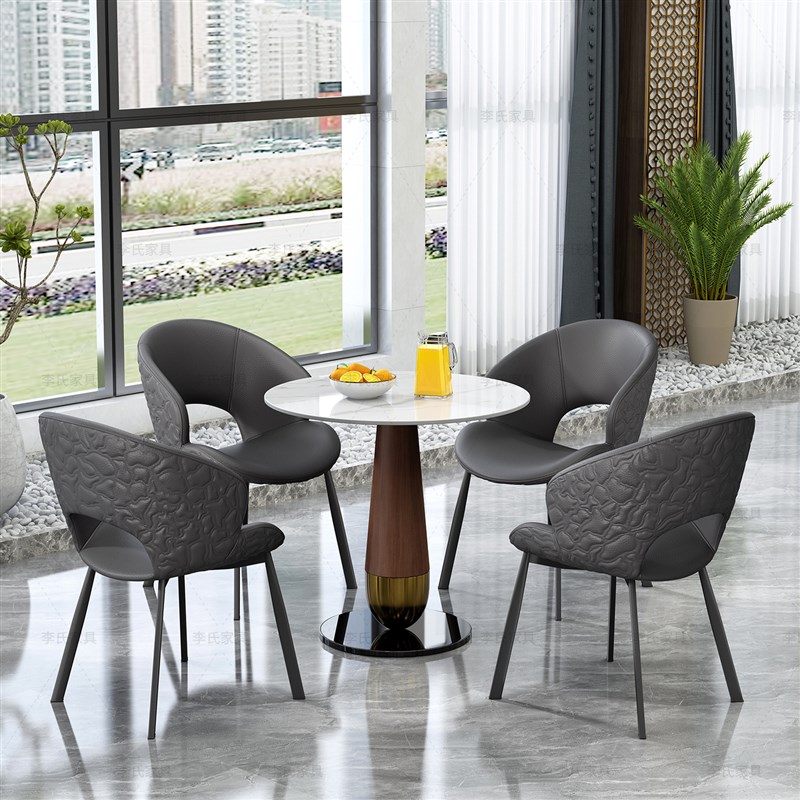 轻奢高级样品屋展示中心商务接待洽谈桌椅组合休闲K 酒店家用