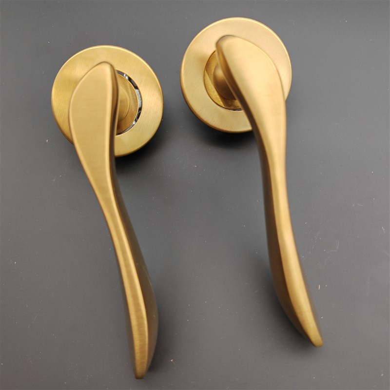 替恒大分体锁金色门把手室内卧室房间门锁具执手P锁压把锁7260锁