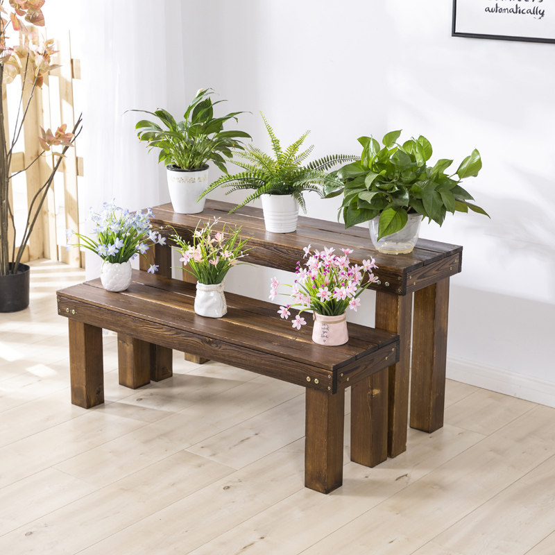 实木多肉花架子多层置物架阳台室外防腐庭院户外单层落地式花盆架,鲜花速递/花卉仿真/绿植园艺,花架,淘宝优惠券,粉丝福利购,淘宝优惠卷