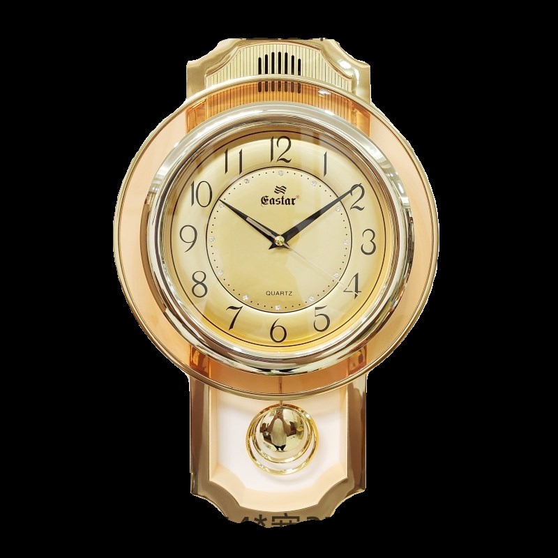 东方星客厅音乐 钟声报时电了子挂钟欧式 L创意石英钟静音摇摆钟