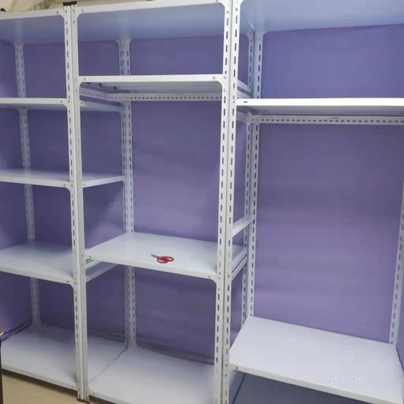 角钢铁板衣柜货架自制 家用出租房收E纳晾衣架置物架衣架 简易衣