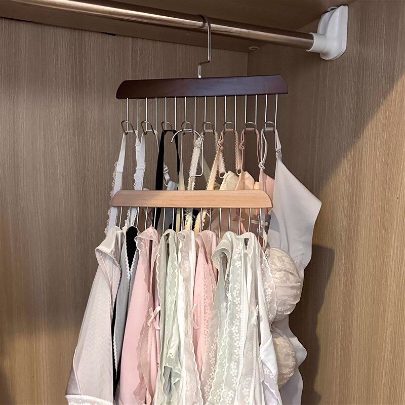 覆古色多钩衣架内衣内裤收纳卧室家用挂衣宿舍用学生多功能晾衣架