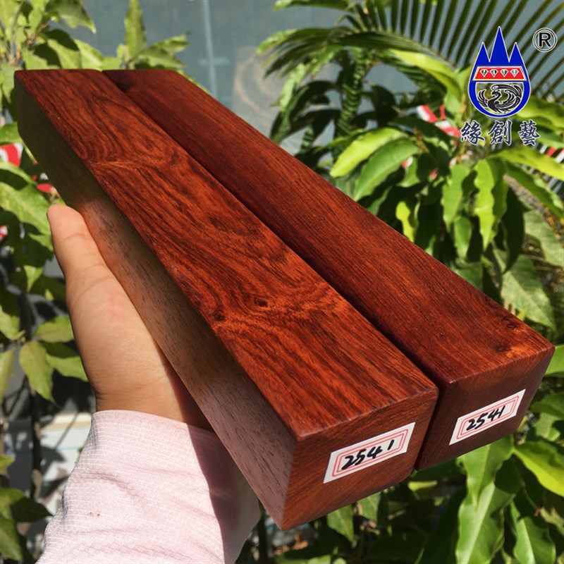 红木镇压尺子缅甸花梨水波纹树瘤桌面30cm实木镇纸书法工艺品摆件