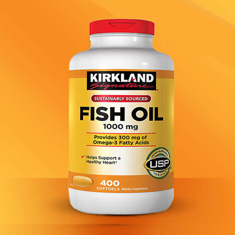 美国直邮Kirkland 柯蓝 柯克兰 可兰 柯蓝 深海鱼油 1000mg*400粒