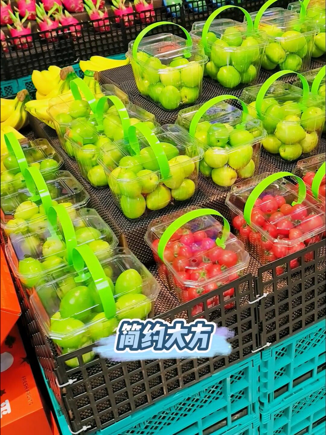 网红手提水果盒3斤草莓手拎一次性冬枣果篮打包盒2斤包装盒s^