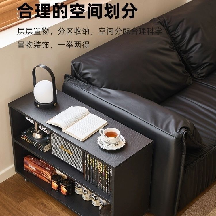 客厅沙发复古美式卧室侧边移动茶几小推车多功能收纳小户型储物柜