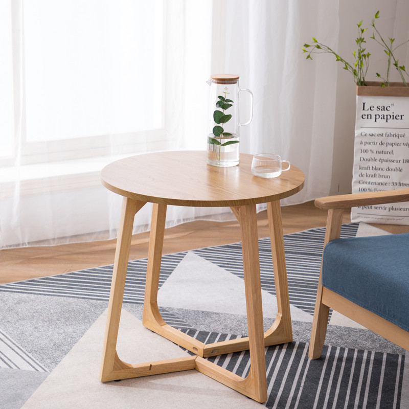 厂家直销现代简约圆形木质茶几酒店餐厅客厅小桌子简易咖啡桌批发