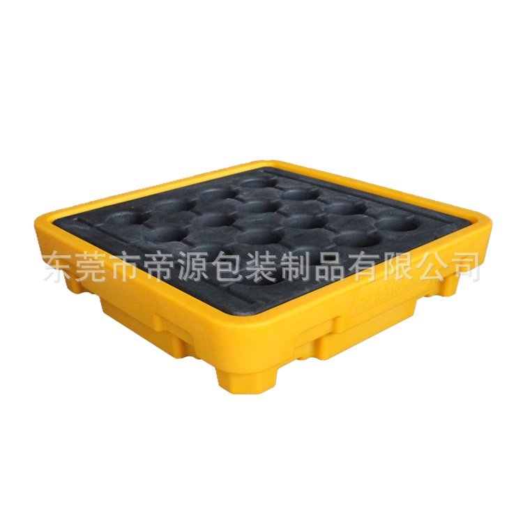 单桶防漏托盘 两桶防渗漏油桶托盘 四桶化学品塑料防泄漏托盘厂家
