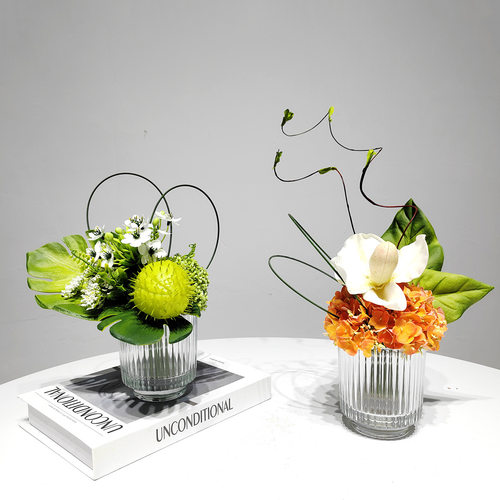 现代轻奢仿真花艺摆件洽谈桌面样板间茶几卫生间洗手台假花装饰品