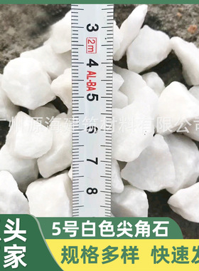 白色砾石白色水磨石尖角白石子深灰色砾石白色砾石日式庭院枯山水