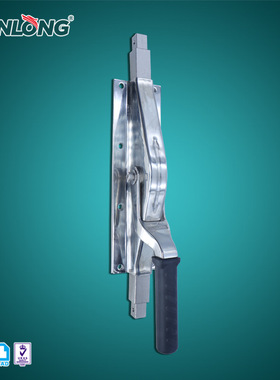 尚坤密闭压缩门锁SK1-387A不锈钢迫紧门把手连杆式三点锁