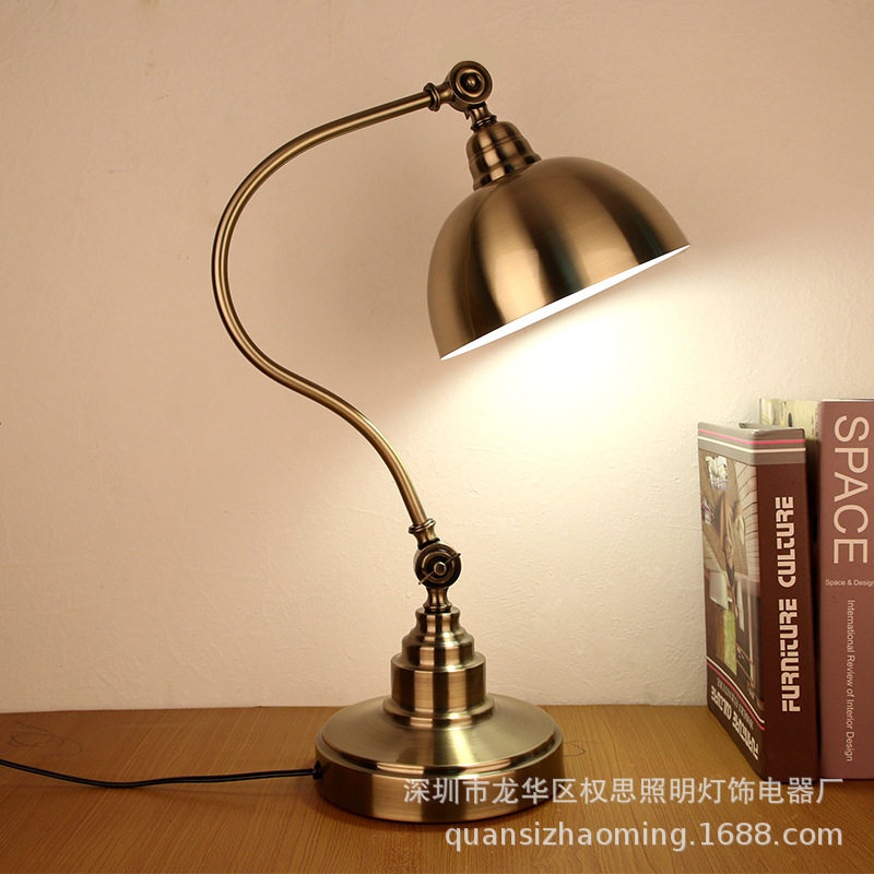 美式工业风复古调光台灯