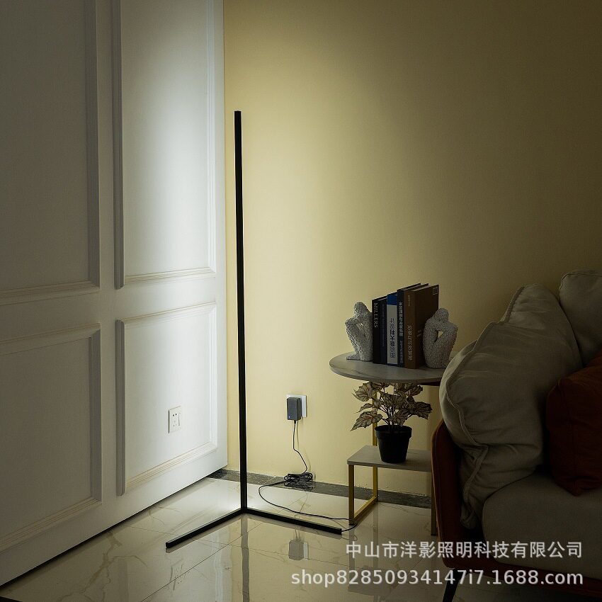 网红墙角落地灯北欧极简三角落地灯现代卧室床头客厅灯LED调光灯