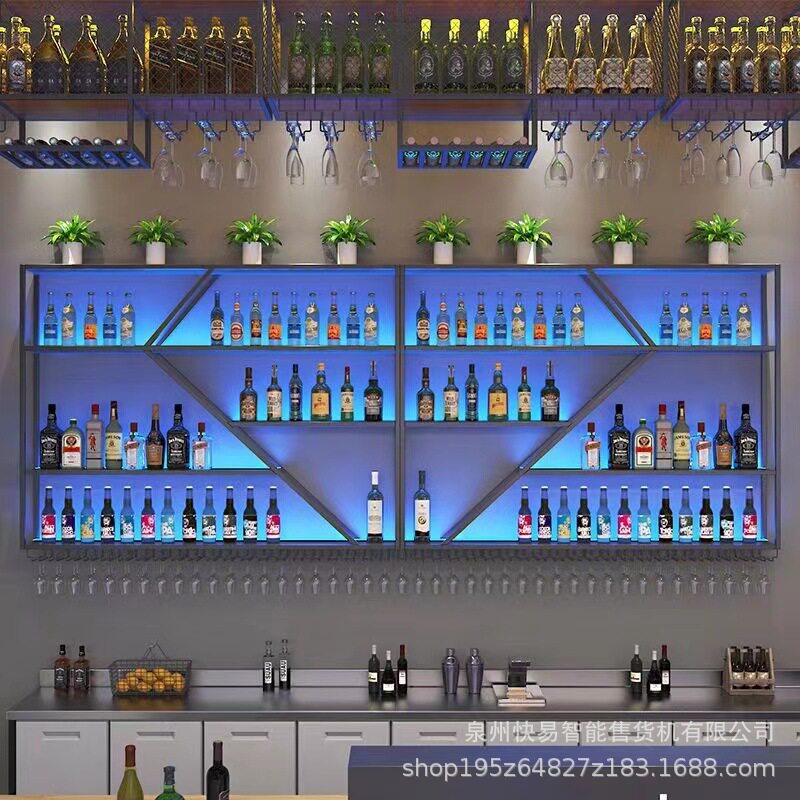 热卖墙上发光创意白酒柜餐?